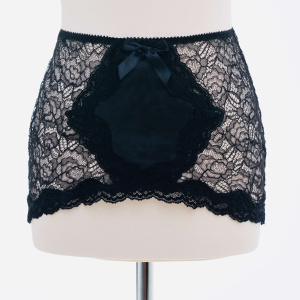 Lorena Exquisite Noire Lace Girdle Skirt